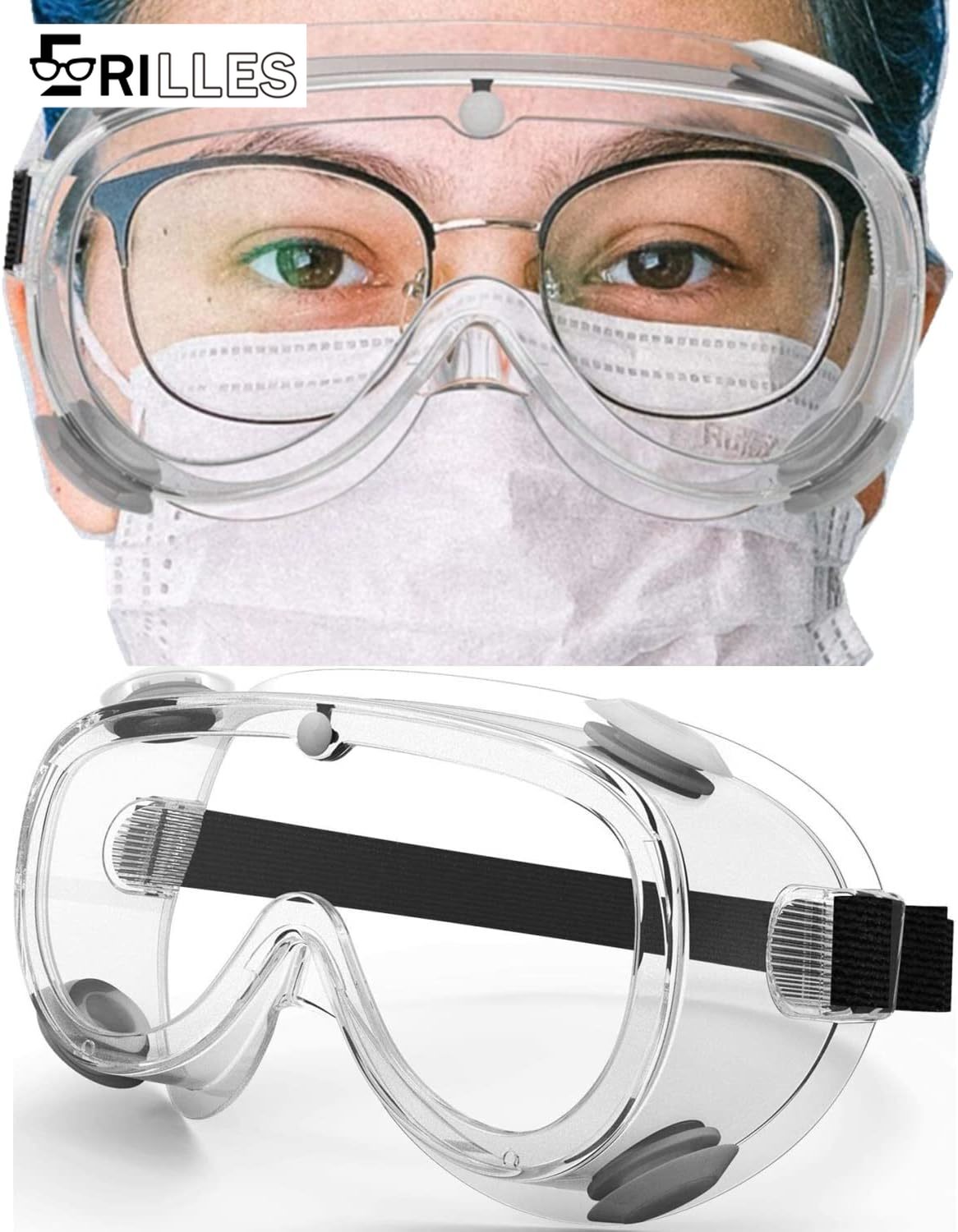Goggles Swim - Veiligheidsbril voor watersporten, anticondens met UV-bescherming,