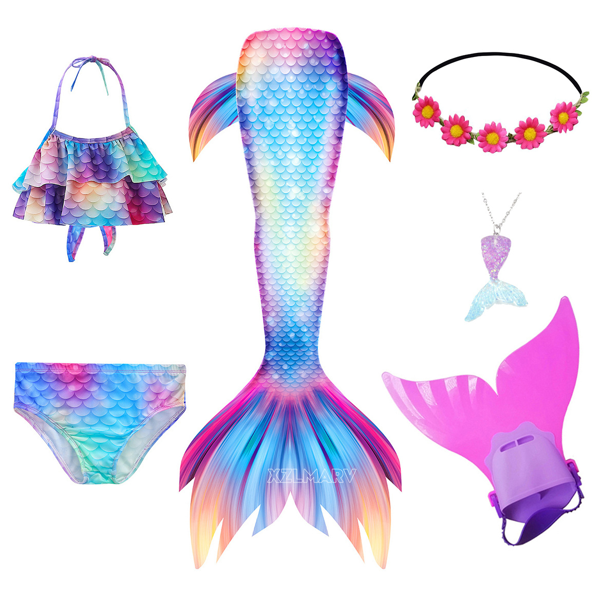 6 stks/set Ariel Meisjes Zwemm - Flippers Swimming recensie en prijs
